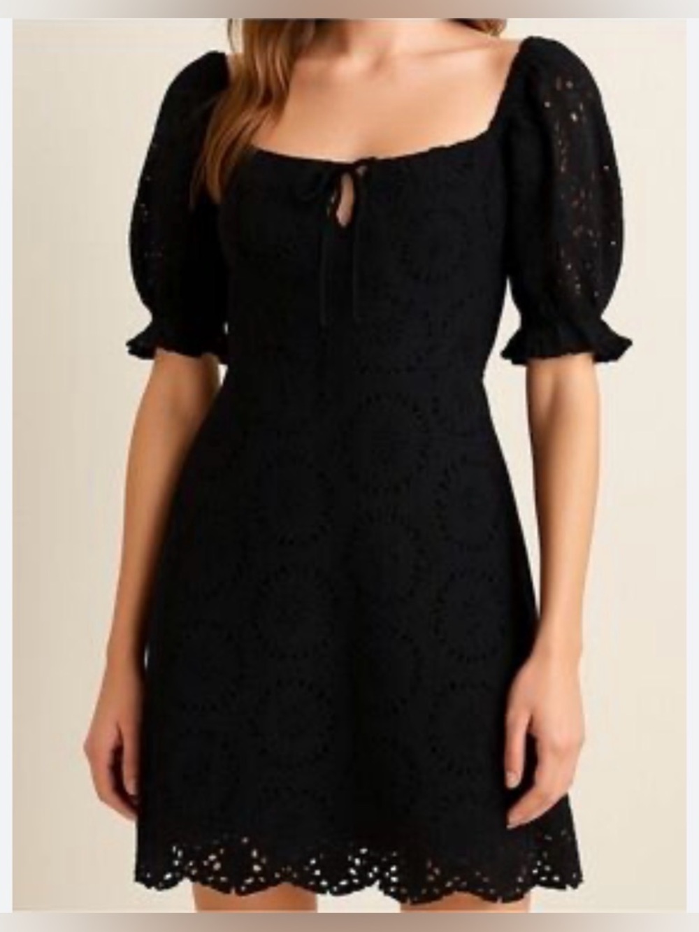 7 For All Mankind Eyelet Mini Dress